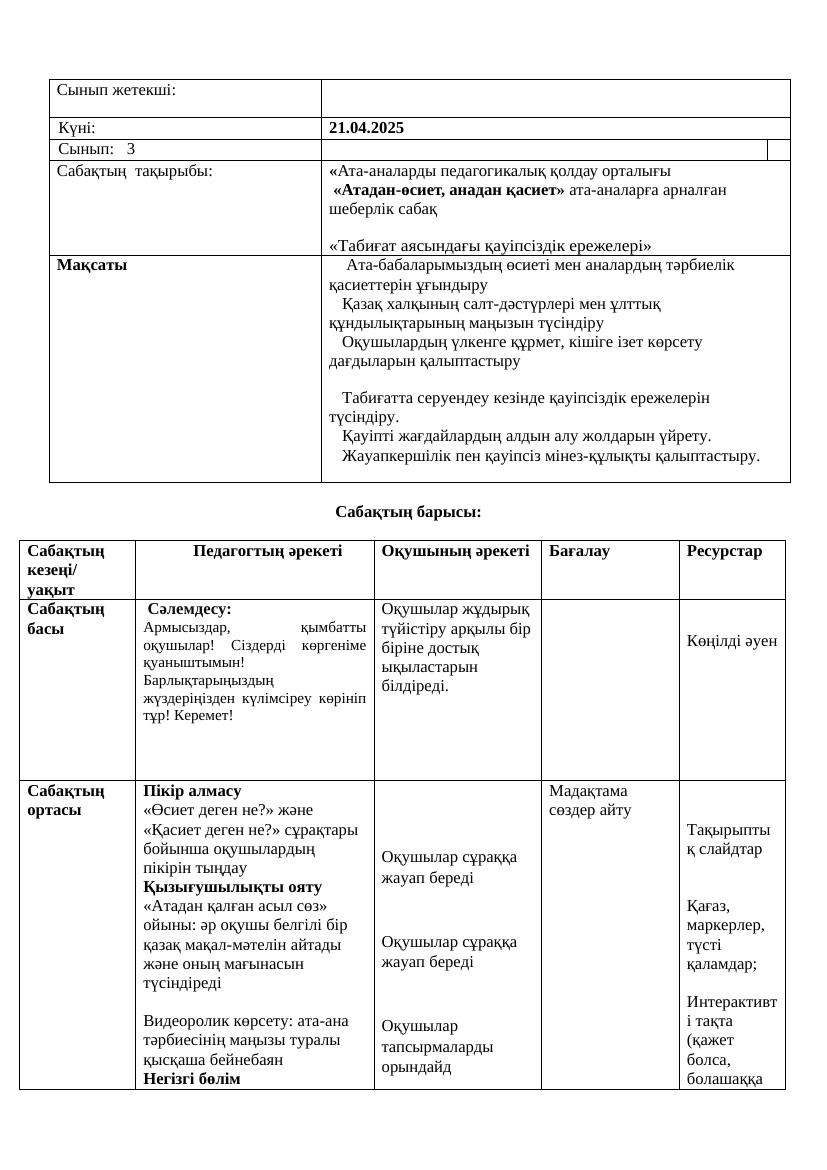 3сынып ҚМЖ 21.04.2025