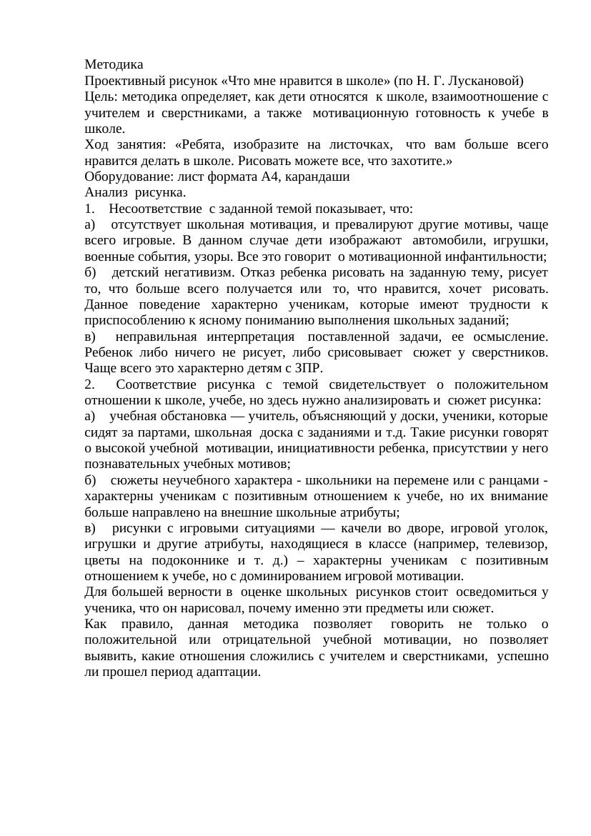 Что мне нравится в школе проект метод