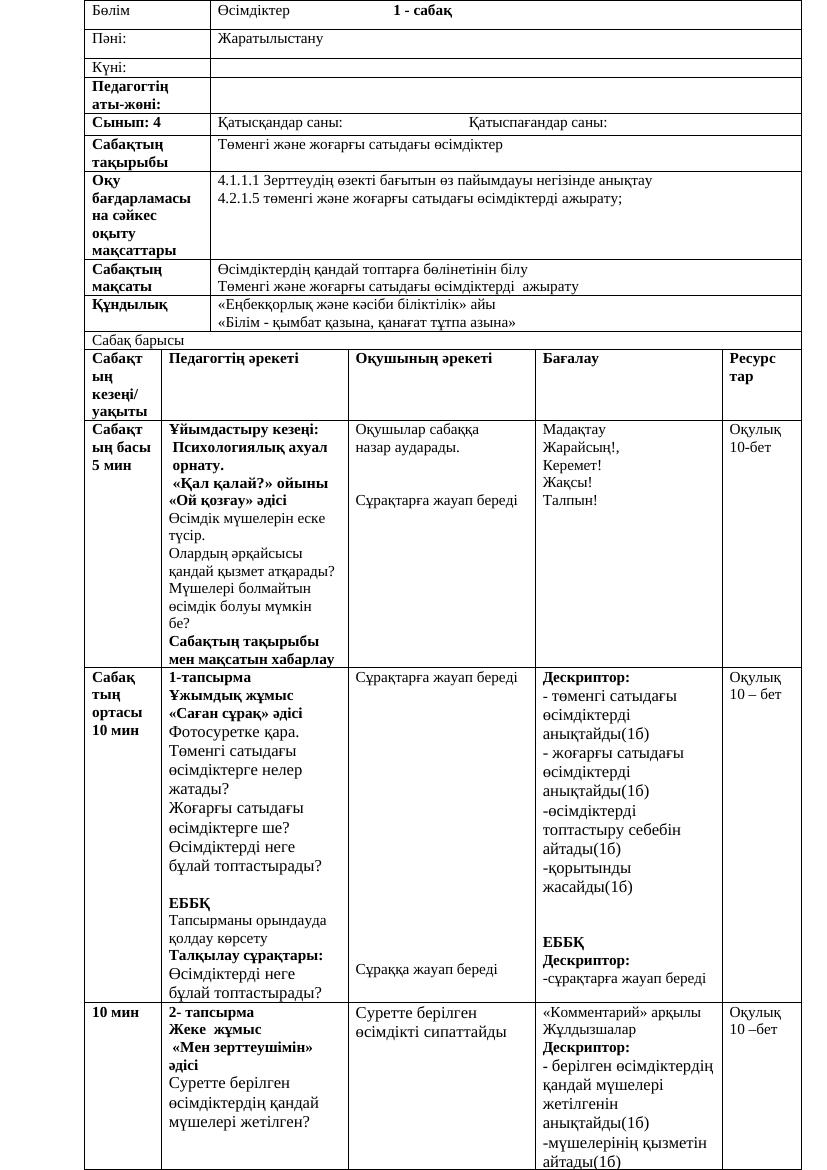 ҚМЖ жаратылыстану қыркүйек