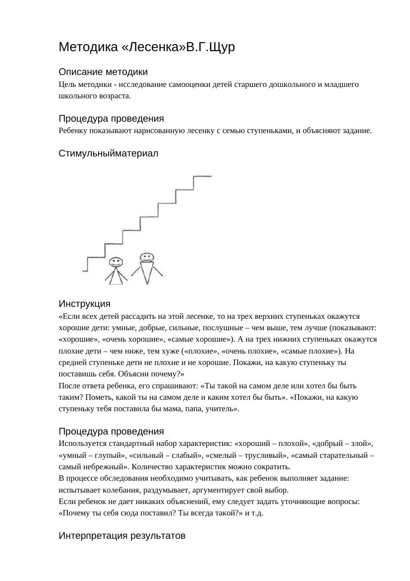 ```html
Методика «Лесенка Щур»: как исследовать самооценку ребенка