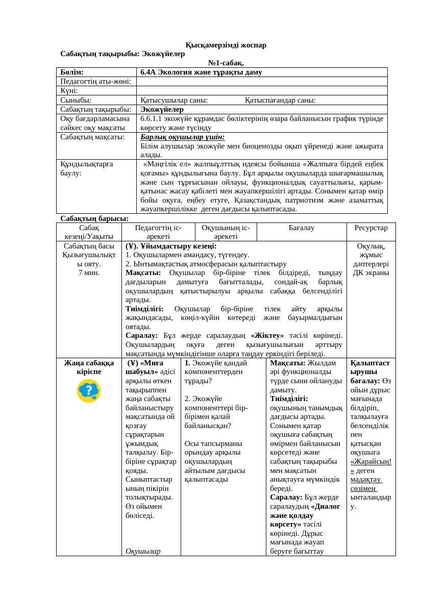 Жаратылыстану- 6кл-ҚМЖ-4 тоқсан